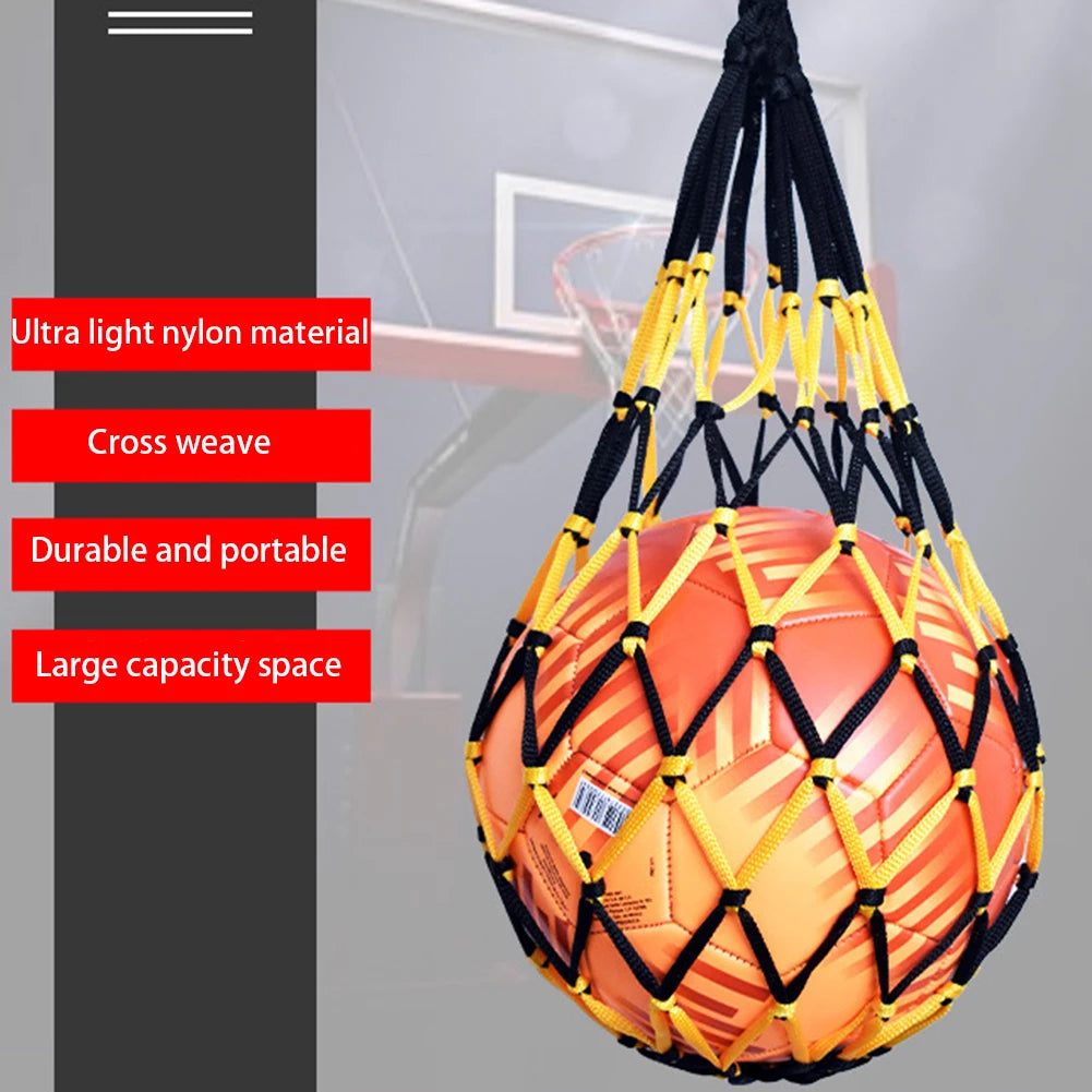 Basketball Nylon Net Bag Multi-use Sport Ball Portable Mesh Storage Network Bag Volleyball Football Soccer Only Nylon Net Bag