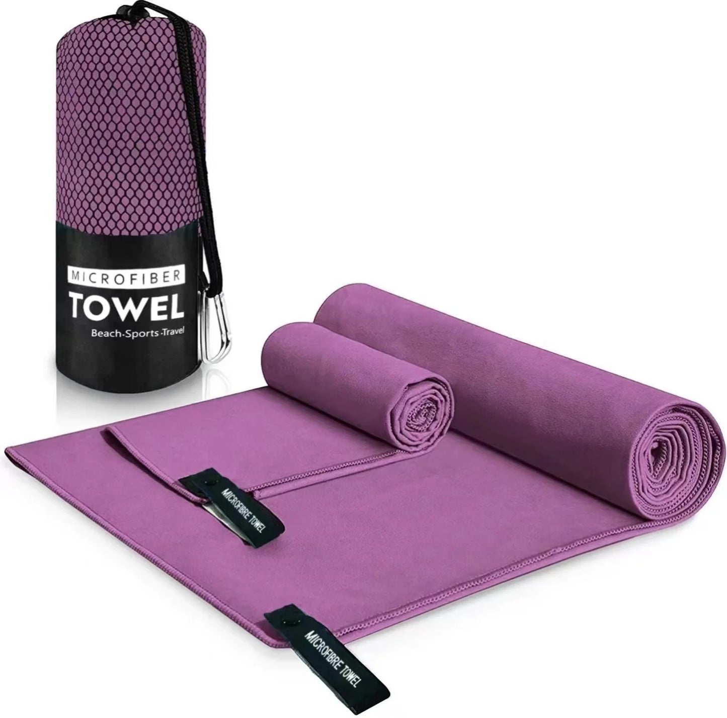 Ultralight Microfiber Sports Towel - Quick Dry Portable Beach Towel with Pocket for Swimming, Pool, Gym, Fitness & Yoga