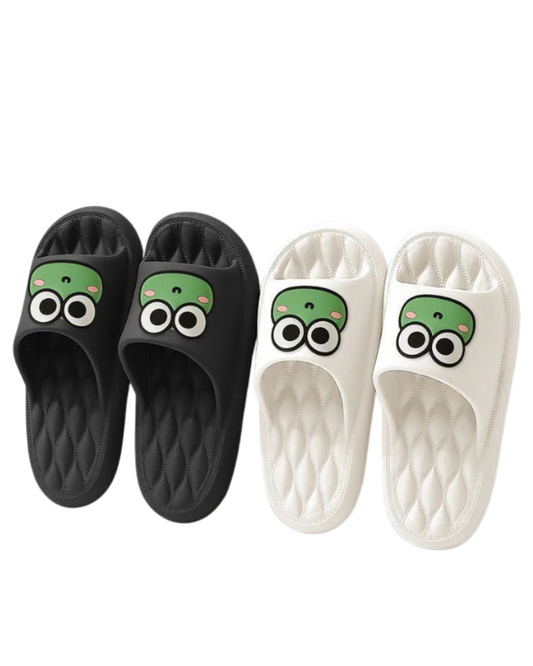 Cartoon Frog Soft Sandals - Anti-Slip Summer Beach Slides for Home & Bathroom