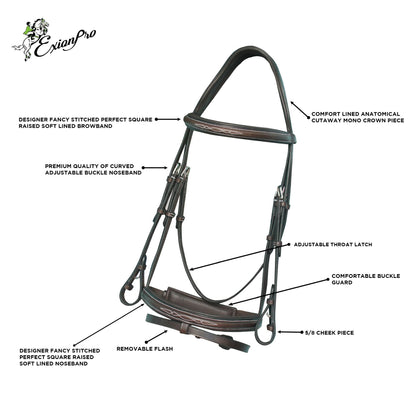 Replacement Crownpiece of ExionPro Designer Fancy Stitched Bridle