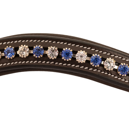 ExionPro Elegant Blue & Clear Crystal Browband