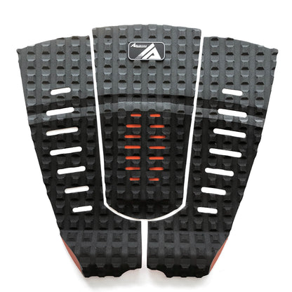 EVA Surfboard Traction Pad - 3-Piece Deck Grip with Tail Kick