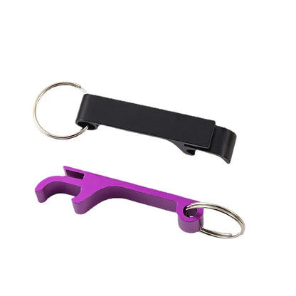 Portable Aluminum Bottle Opener Keychain - Mini Pocket Metal Beer & Beverage Opener for Camping & Outdoor