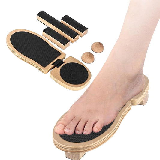 Wooden Ankle Strengthener - Non-Slip Balance Board for Foot Stretching, Stability Training, and Posture Correction