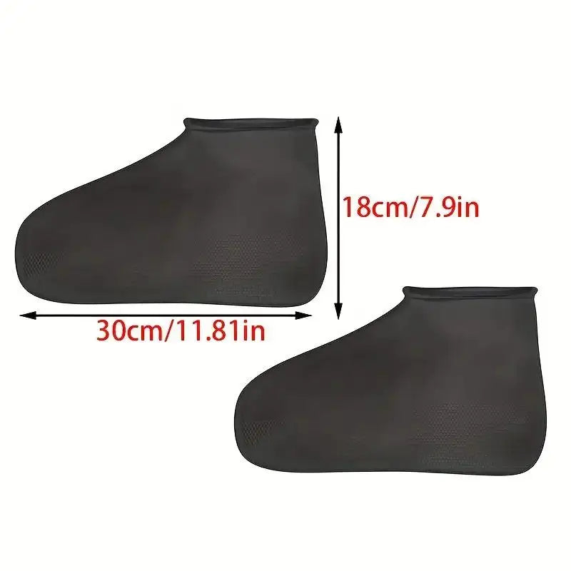 Latex Waterproof Shoe Covers - Anti-Slip Wear-Resistant Reusable Boot Protectors for Hiking & Mountaineering