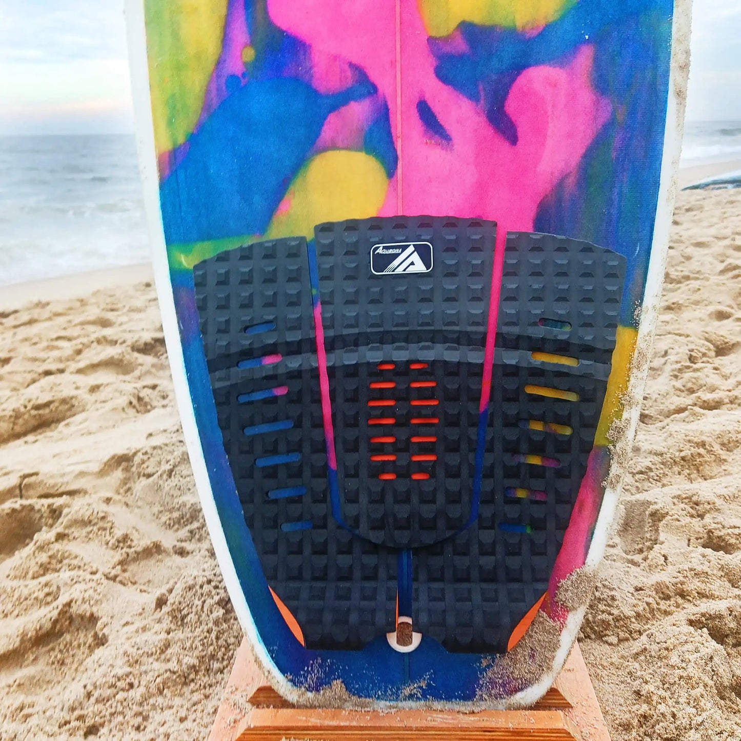 EVA Surfboard Traction Pad - 3-Piece Deck Grip with Tail Kick