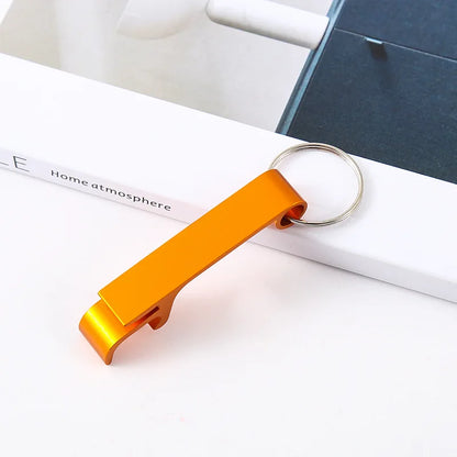 Portable Aluminum Bottle Opener Keychain - Mini Pocket Metal Beer & Beverage Opener for Camping & Outdoor