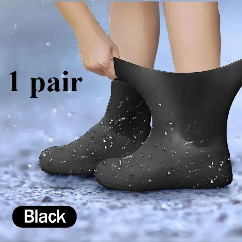 Latex Waterproof Shoe Covers - Anti-Slip Wear-Resistant Reusable Boot Protectors for Hiking & Mountaineering