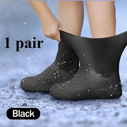 Latex Waterproof Shoe Covers - Anti-Slip Wear-Resistant Reusable Boot Protectors for Hiking & Mountaineering