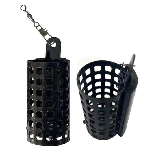 10-Pack Stainless Steel Fishing Bait Feeder Cages - Round & Square Lure Basket Tackle Set