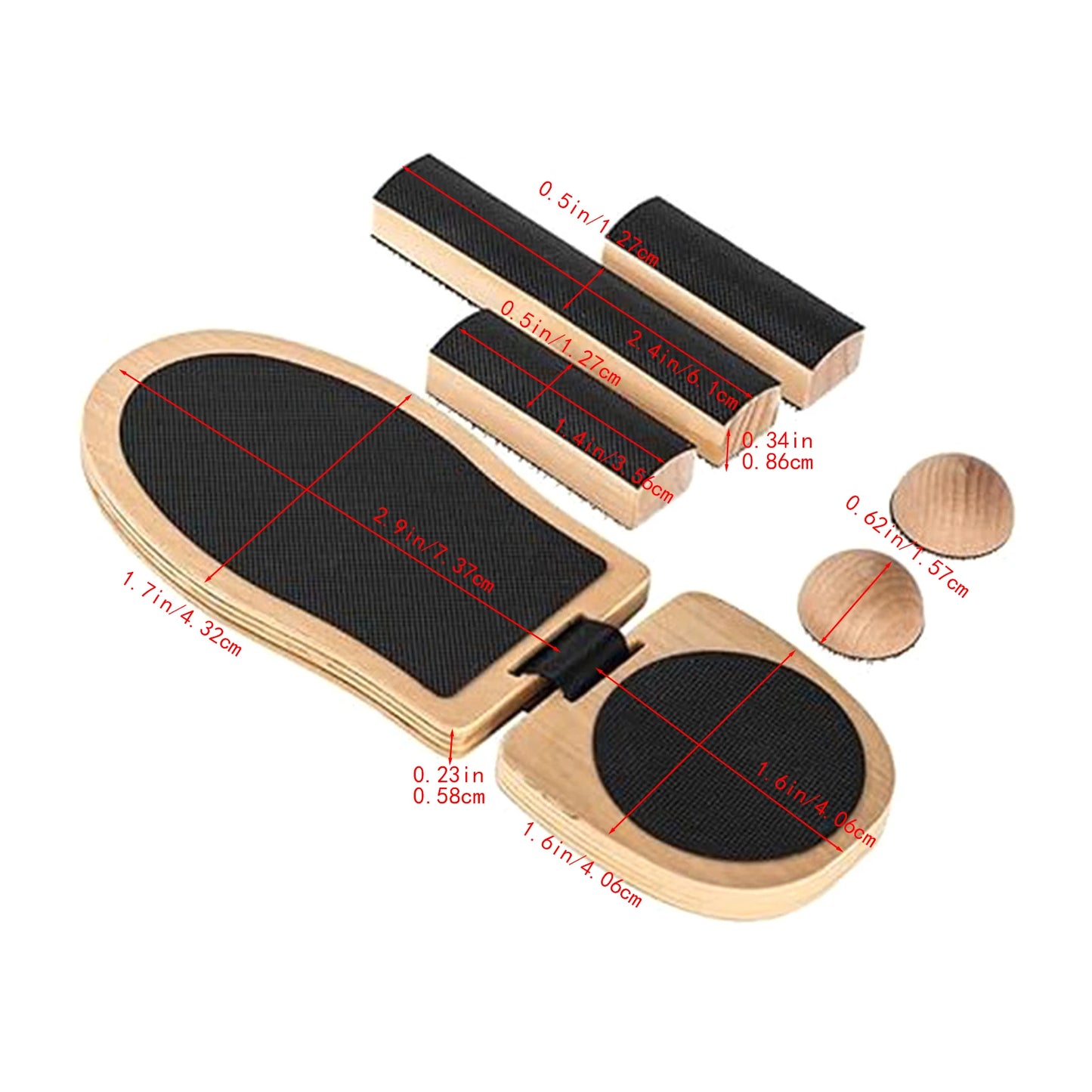 Wooden Ankle Strengthener - Non-Slip Balance Board for Foot Stretching, Stability Training, and Posture Correction