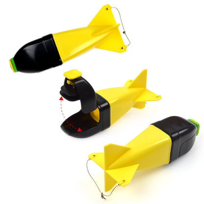 TOLU Rocket Feeder Set - Large & Small Spod Bomb Float Fishing Lure with Bait Holder - 2-Size Pellet Rocket Feeders for Precision Positioning