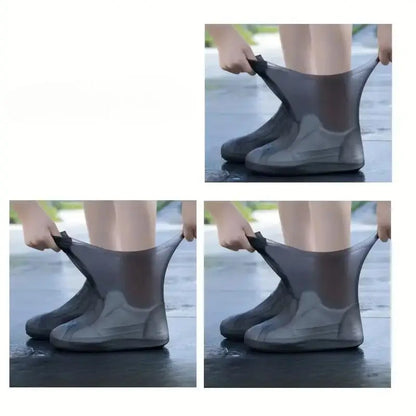 Latex Waterproof Shoe Covers - Anti-Slip Wear-Resistant Reusable Boot Protectors for Hiking & Mountaineering