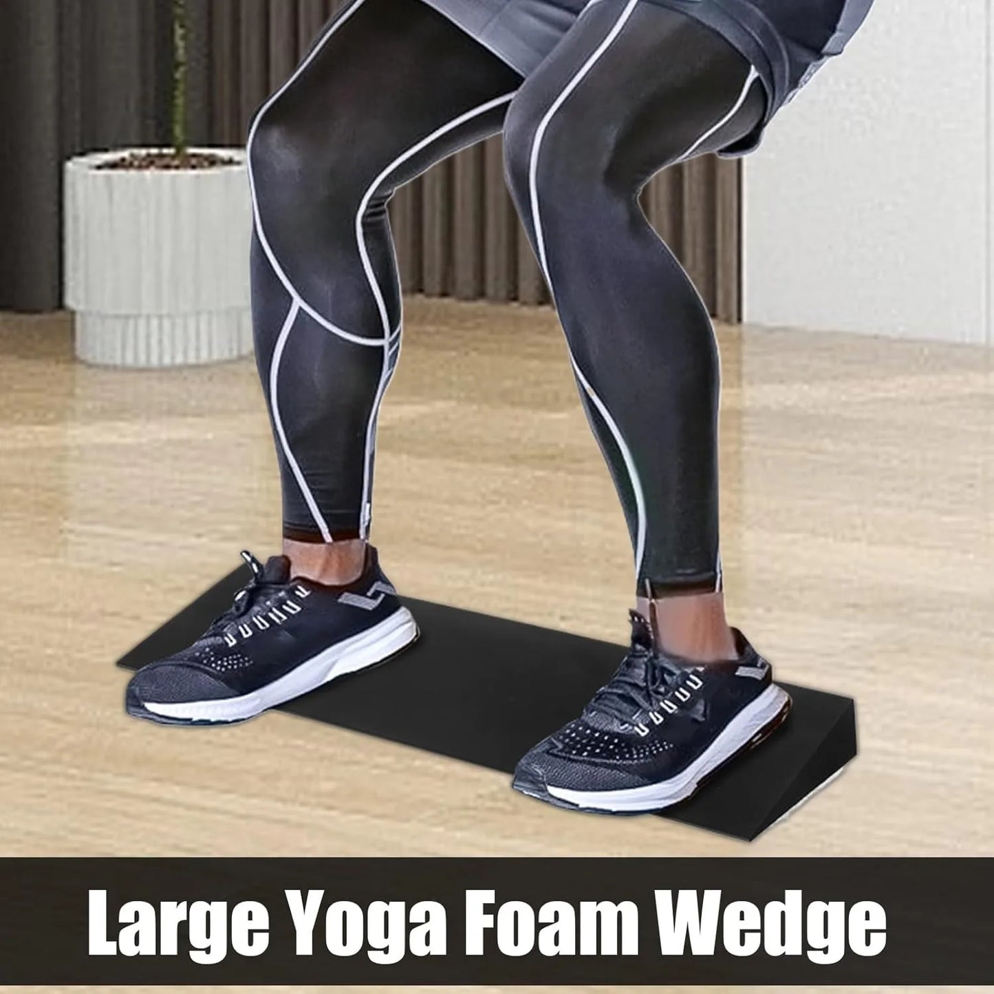 EVA Foam Squat Wedge Block - Slant Board Calf Stretcher for Exercise, Pushups, Yoga & Stretching Practice