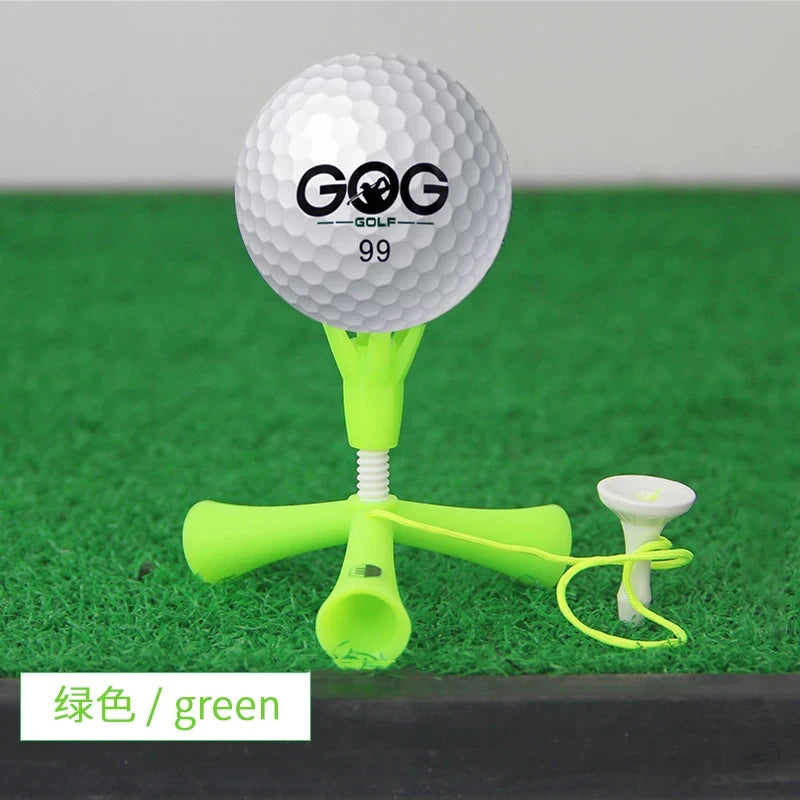 Adjustable Tripod Golf Tee Set (4-Pack) - Height-Adjustable Plastic Holder for Practice & Training