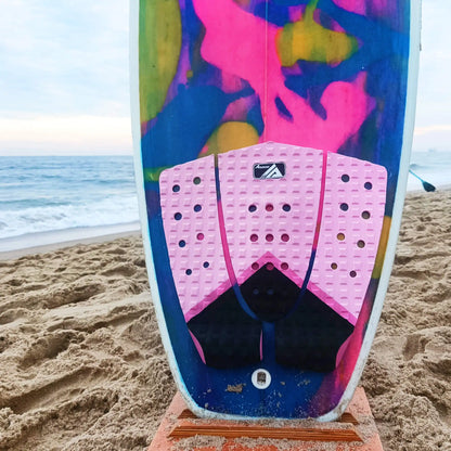 EVA Surfboard Traction Pad - 3-Piece Deck Grip with Tail Kick