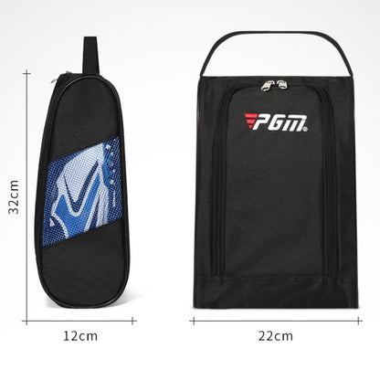 PGM Golf Shoe Bag - Portable Nylon Carrier with Ball Holder | Lightweight Breathable Sports Pouch