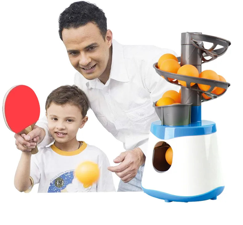 Dual-Power Portable Table Tennis Robot - Professional Ping Pong Ball Pitching Machine for Training