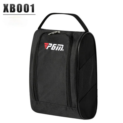 PGM Golf Shoe Bag - Portable Nylon Carrier with Ball Holder | Lightweight Breathable Sports Pouch