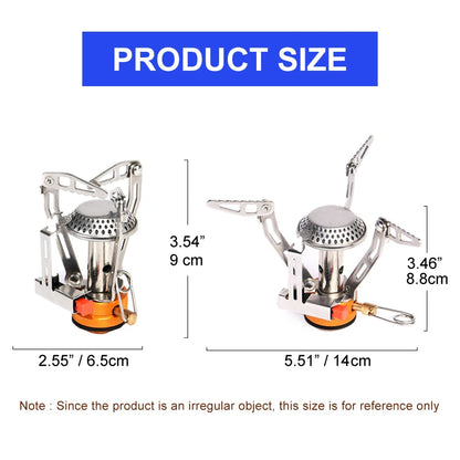 Portable Foldable Gas Camping Stove - One-Piece Outdoor Burner for Picnic, Hiking & Survival
