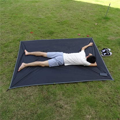 Ultralight Portable Waterproof Camping Mat - Large Travel Mattress with Pegs for Outdoor Picnic, Beach & Tent Use