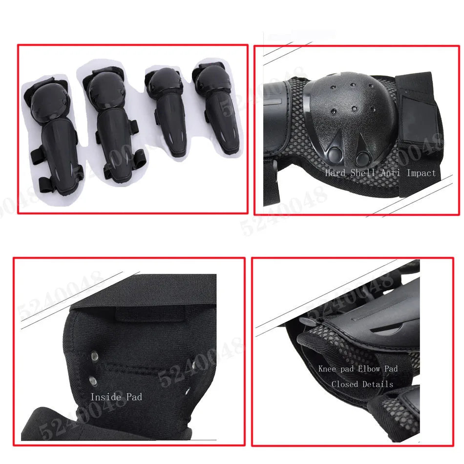 Youth Body Protection Armor Vest for Kids 1-1.7M - Motocross, Skiing & Skating Protective Gear