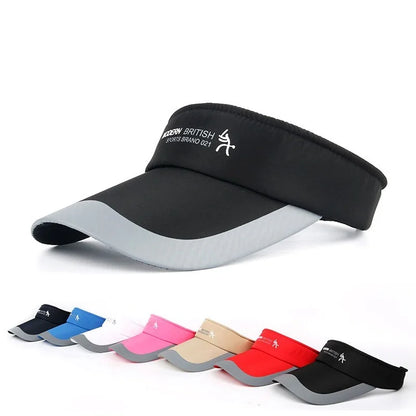 Adjustable Sports Visor Cap - Unisex Empty Top Sun Hat for Outdoor Activities