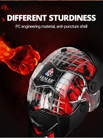 Red Motorcycle Knee Pads - Motocross Safety Protection Guards