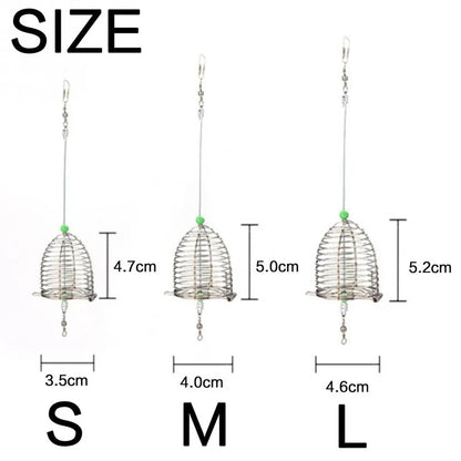 Stainless Steel Fishing Bait Cage Basket - Small Fish Feeder Holder for Carp Fishing Accessories