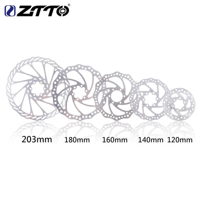 ZTTO Bicycle Brake Rotor 120 140 160 180 203mm 6 in Stainless Steel Hydraulic Brake Rotor MTB Road Bike Disc Brake With T25 Bolt