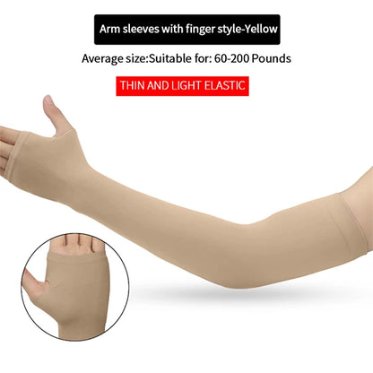 UV Protection Cycling Arm Sleeves - Long Fingerless Gloves for Running, Fishing, Golf, and Outdoor Sports