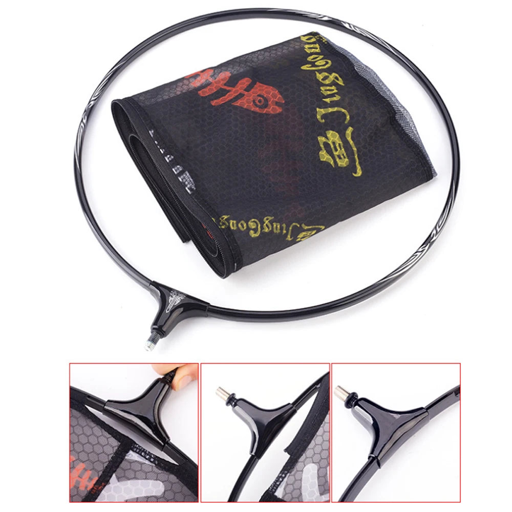 Ultra Light Carbon Titanium Alloy Fishing Net - Anti-Hook Deep Net Head with Solid Construction
