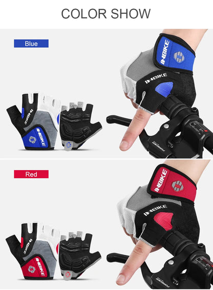 Half-Finger Gel Cycling Gloves - Shockproof Padded Sport Gloves for Men & Women