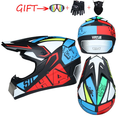 DOT ABS Motocross Helmet – Youth Downhill ATV Bicycle Cross Helmet – 1KG Unisex Capacete