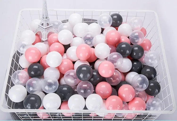 Colorful Ocean Ball Pit Balls - Eco-Friendly Non-Toxic Plastic Play Balls 5.5cm (50pcs Love & Star Shapes)
