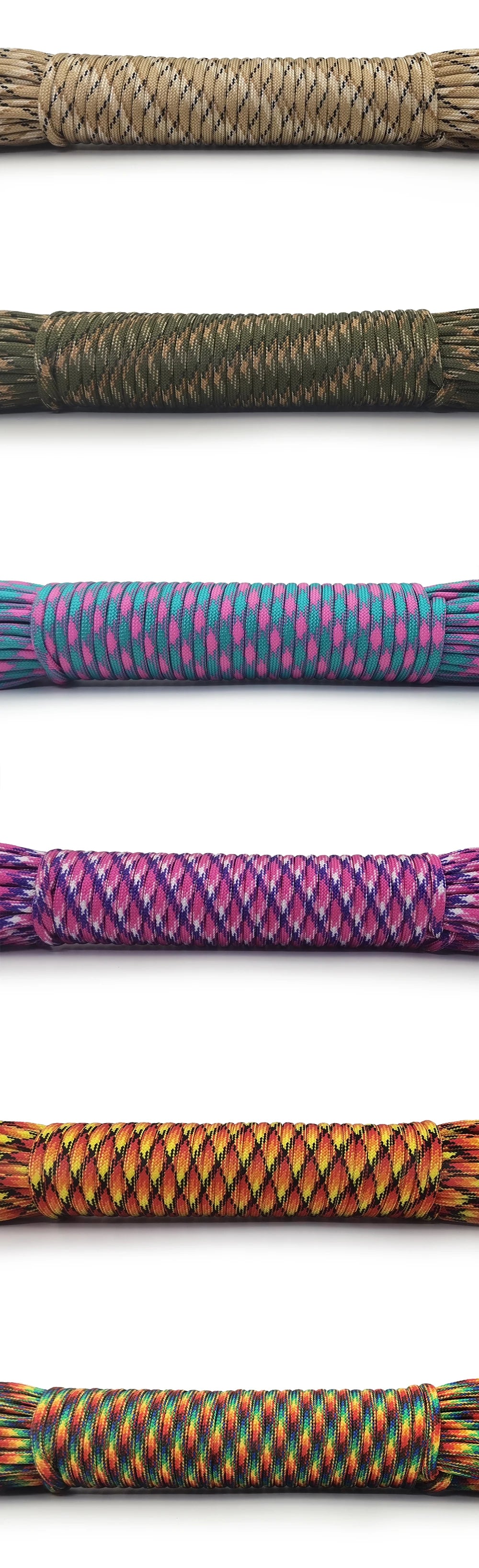 Type III 550 Paracord - 9-Strand 100ft Survival Rope for Hiking and Camping