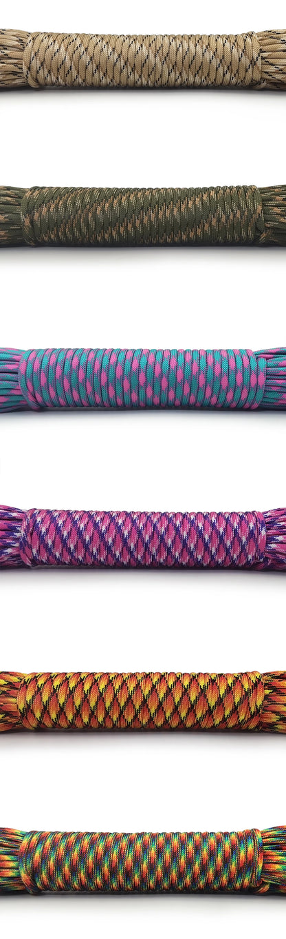 Type III 550 Paracord - 9-Strand 100ft Survival Rope for Hiking and Camping
