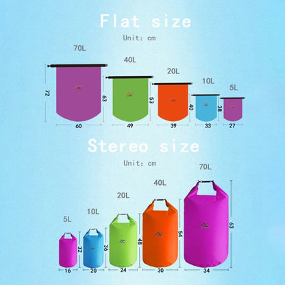 Waterproof Dry Bags for Outdoor Adventures - 5L/10L/20L/40L/70L