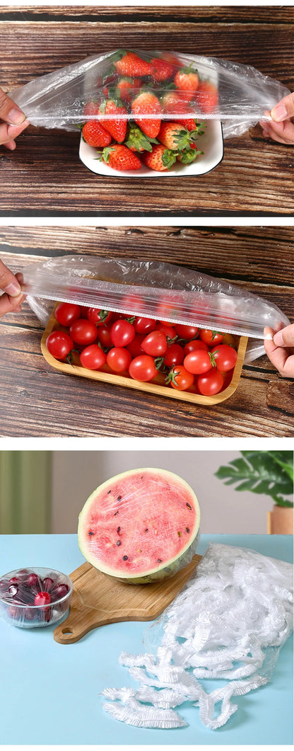 Elastic Food Storage Covers - Reusable Stretch Lids for Bowls & Plates, Durable Kitchen Food Saver Wraps