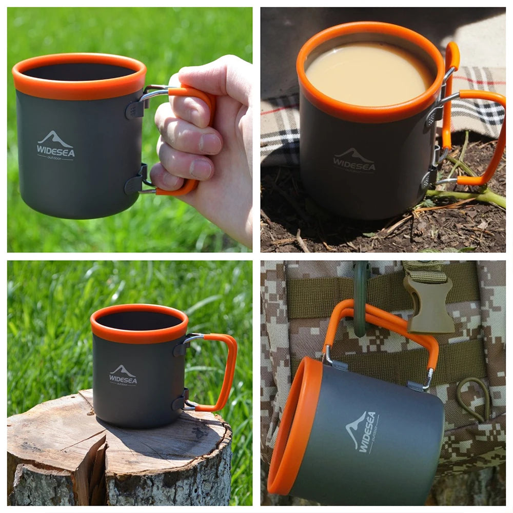 Premium Aluminum Camping Mug - Lightweight Outdoor Coffee Cup for Hiking, Trekking & Picnic Adventures