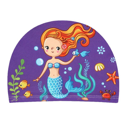 Professional Cartoon Swimming Cap for Kids