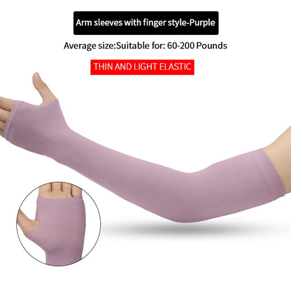 UV Protection Cycling Arm Sleeves - Long Fingerless Gloves for Running, Fishing, Golf, and Outdoor Sports