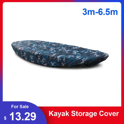 Universal Kayak Storage Cover - Waterproof UV-Resistant Nylon Dust Cover for Boats and Canoes