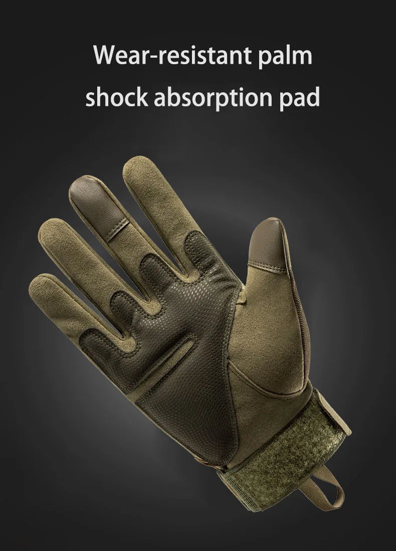 Tactical Touch Screen Gloves - Multi-Sport Protection for Motorcycle, Camping, Hiking, Rock Climbing, Hunting & Fitness