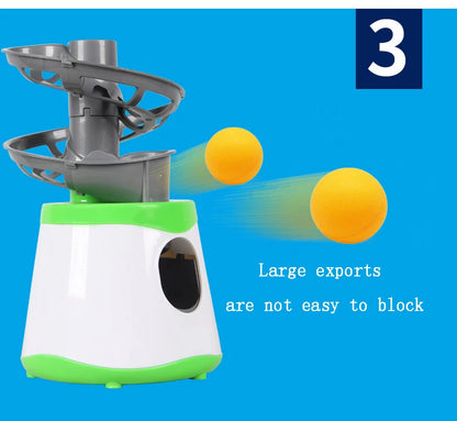 Dual-Power Portable Table Tennis Robot - Professional Ping Pong Ball Pitching Machine for Training