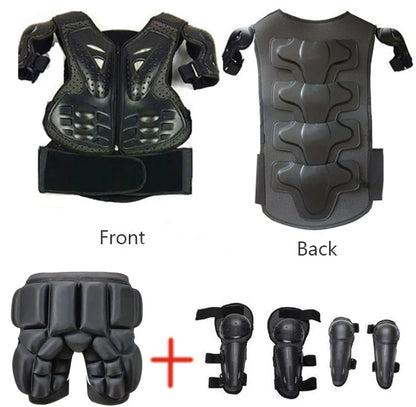 Youth Body Protection Armor Vest for Kids 1-1.7M - Motocross, Skiing & Skating Protective Gear
