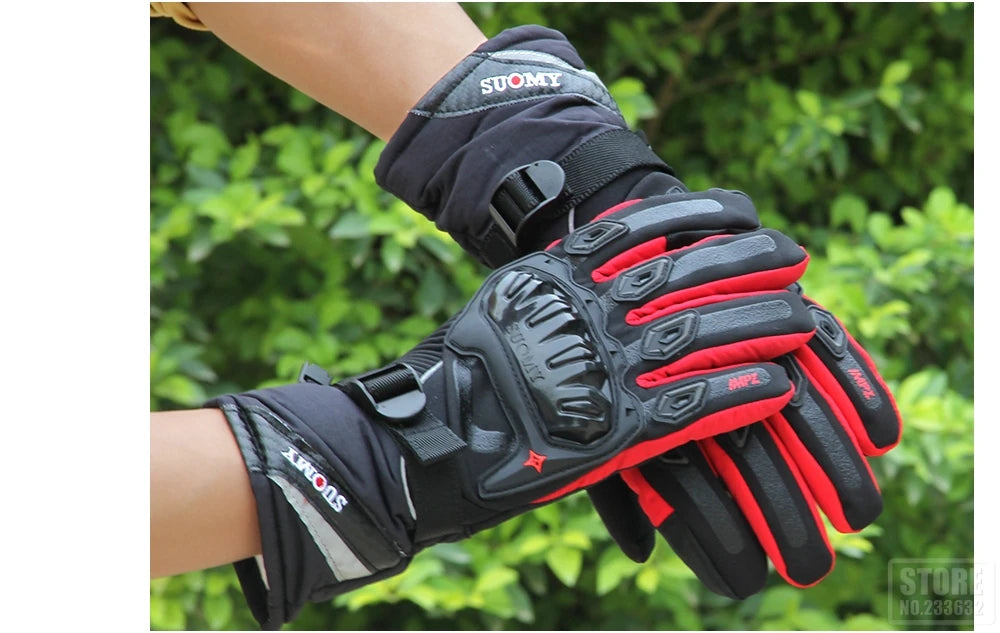 Winter Motorcycle Gloves - Windproof Waterproof Touch Screen Motocross Riding Gloves for Men