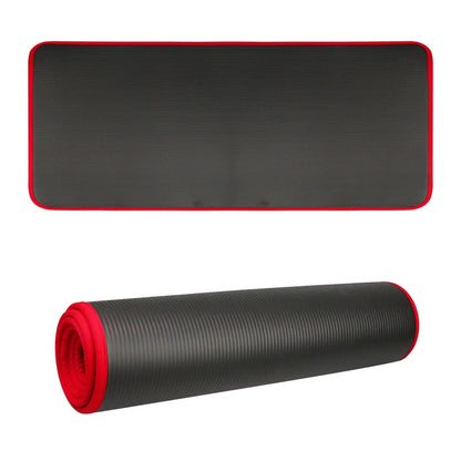Extra Thick 10MM NBR Yoga Mat - 183cm x 61cm Non-Slip Exercise Mat for Pilates & Gym Workouts with Carrying Strap