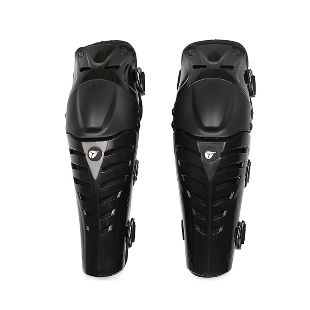 Red Motorcycle Knee Pads - Motocross Safety Protection Guards
