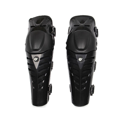 Red Motorcycle Knee Pads - Motocross Safety Protection Guards